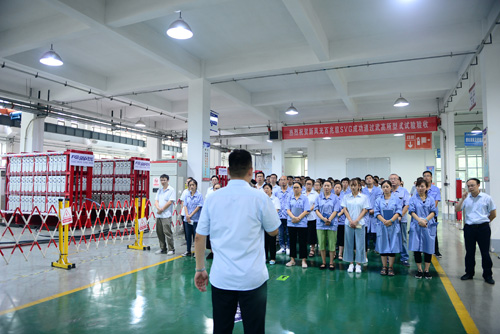 尊龙凯时百兆级高压水冷SVG成功通过中国电科院型式试验检测验收